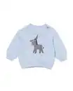 Bild 1 von Babypullover aus Sweatstoff, Esel hellblau
