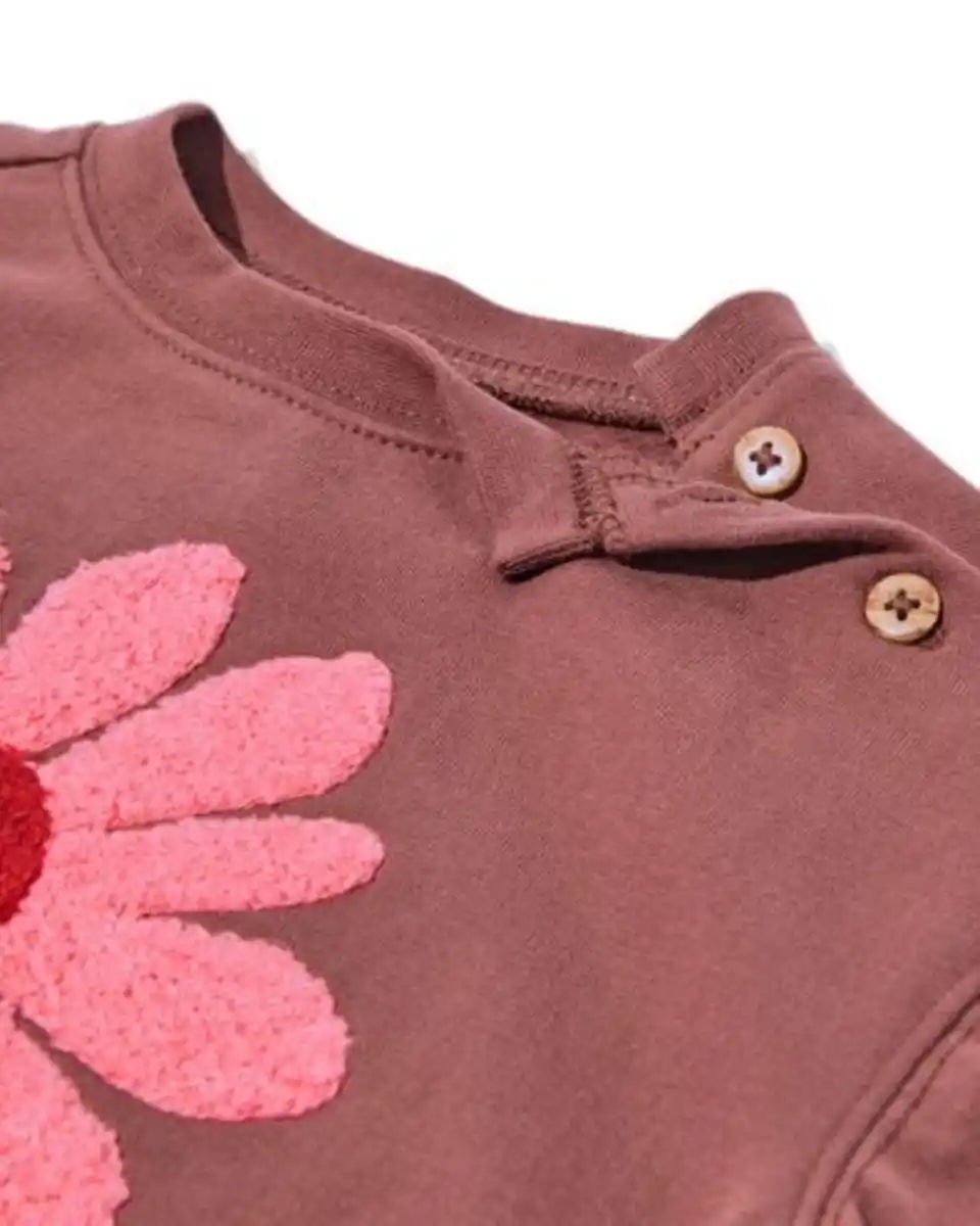 Bild 4 von Babypullover mit Blumen braun