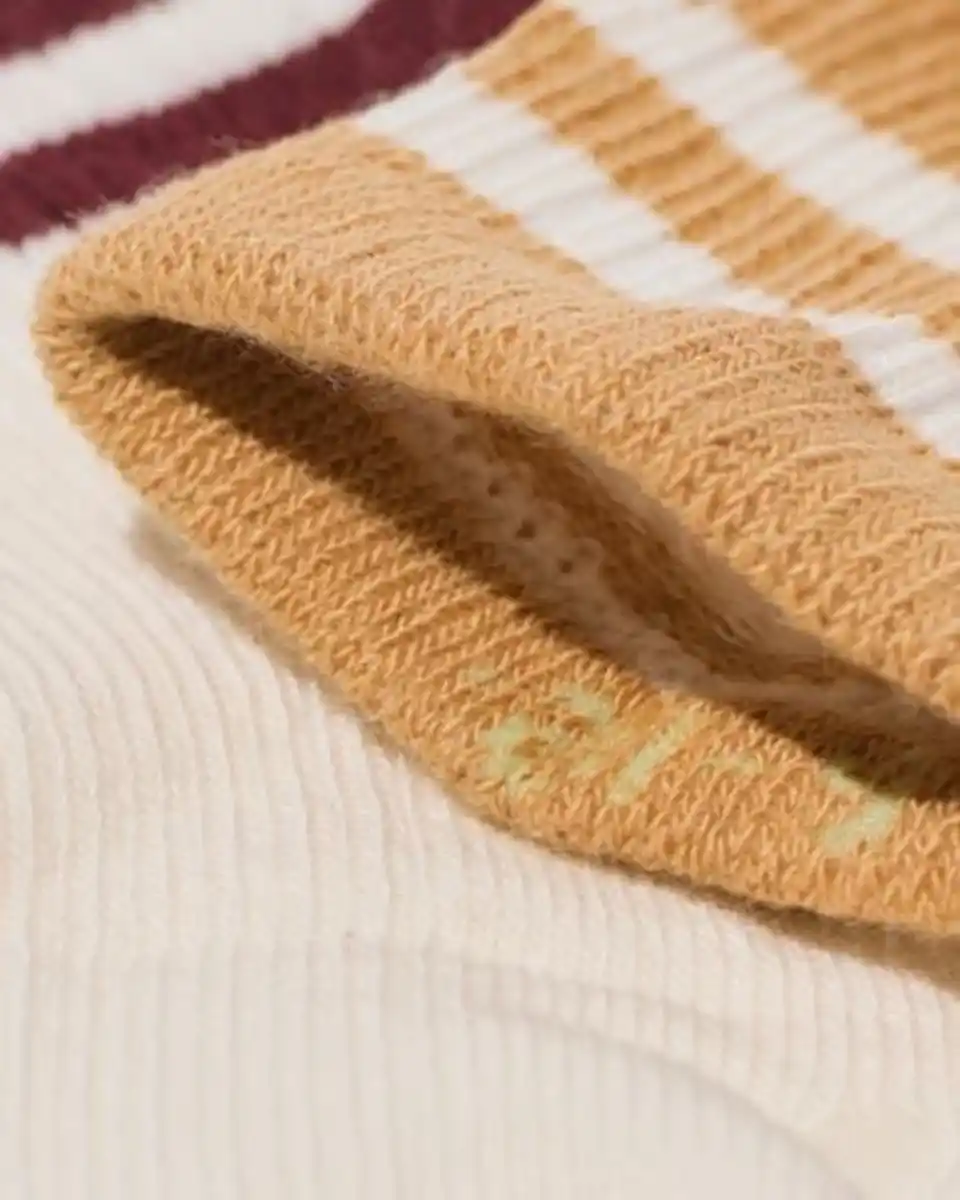 Bild 2 von Baby-Socken, gerippt, mit Sportstreifen – 5 Paar eierschalenfarben