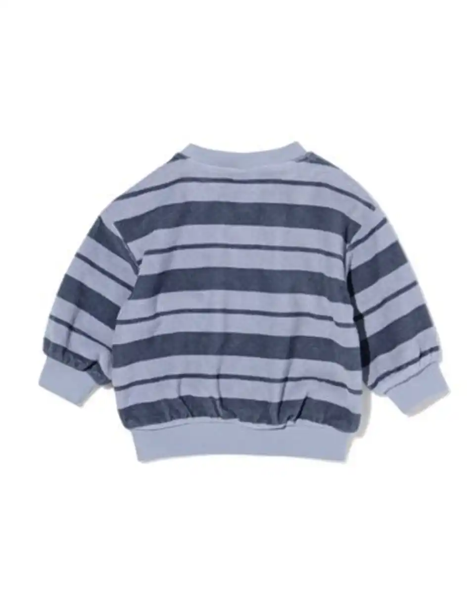 Bild 3 von Babypullover aus Frottee, gestreift blau