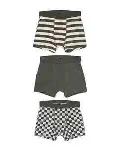Kinder-Boxershorts, gestreift – 3 Stück grau