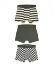 Bild 1 von Kinder-Boxershorts, gestreift – 3 Stück grau