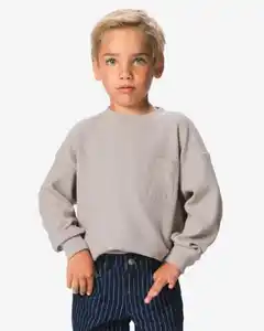 Kinderpullover mit Brusttasche grau