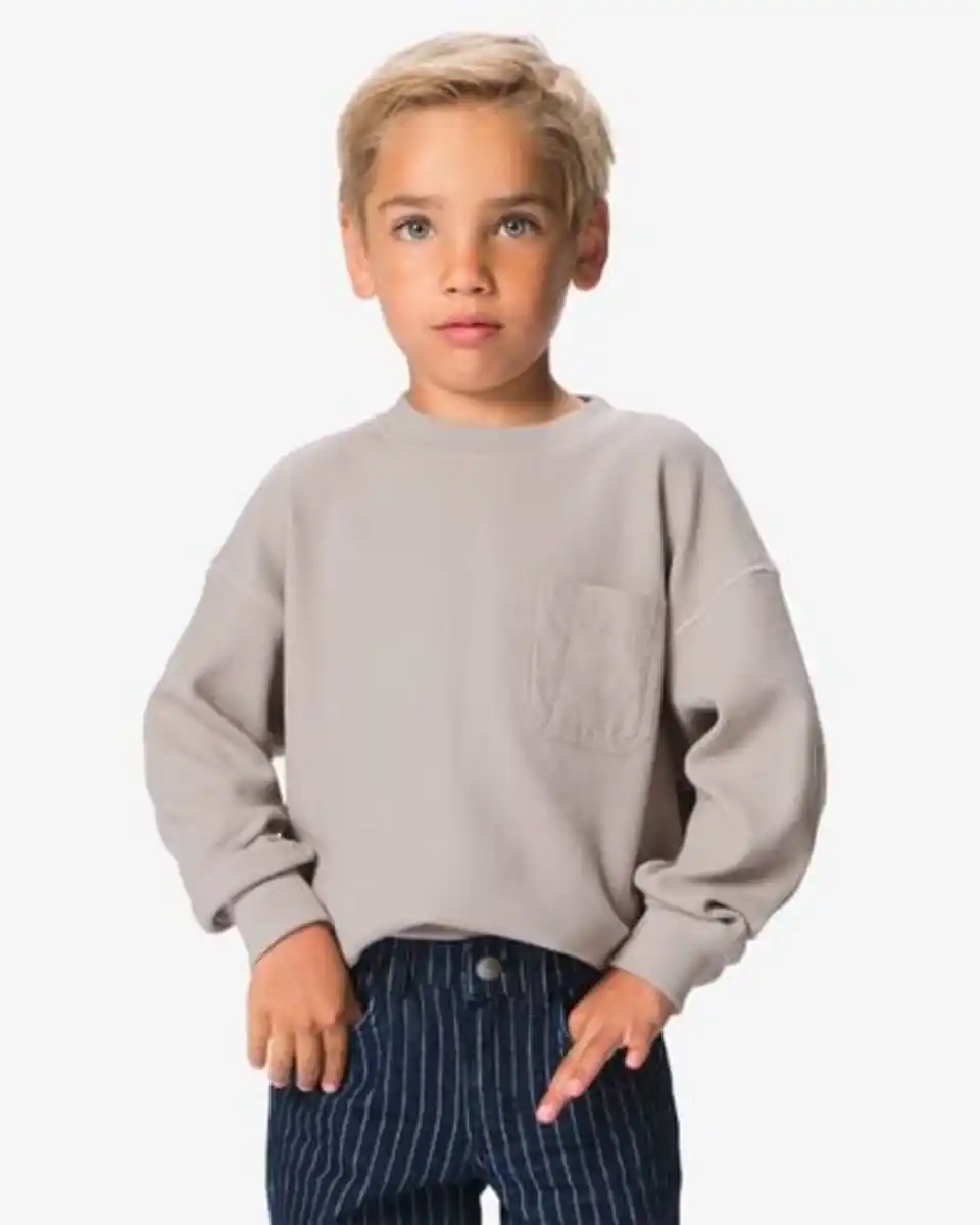 Bild 1 von Kinderpullover mit Brusttasche grau