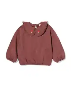 Babypullover aus Sweatstoff braun