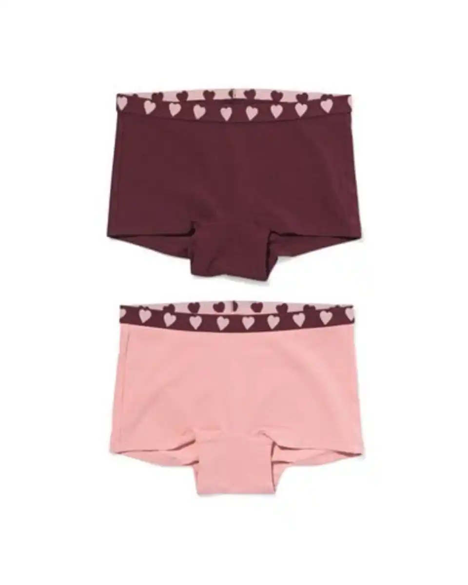 Bild 1 von Kinder-Boxershorts, Herzen – 2 Stück braun