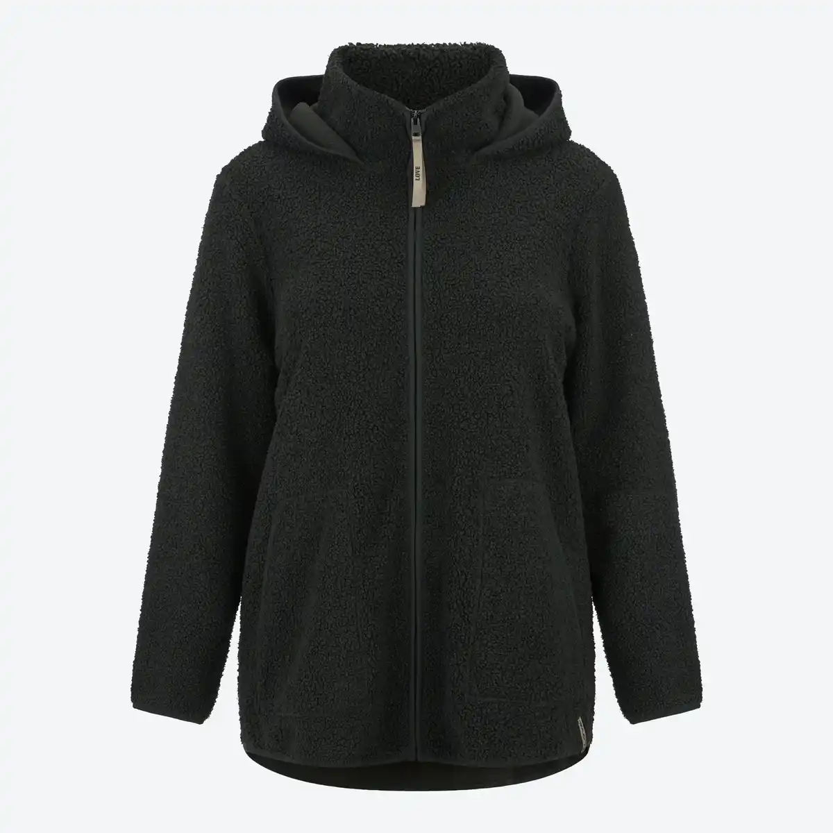 Bild 1 von Damen-Teddyjacke mit Kapuze und Taschen, große Größen