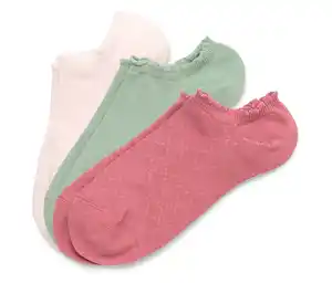 3 Paar Sneakersocken mit Ajour-Muster