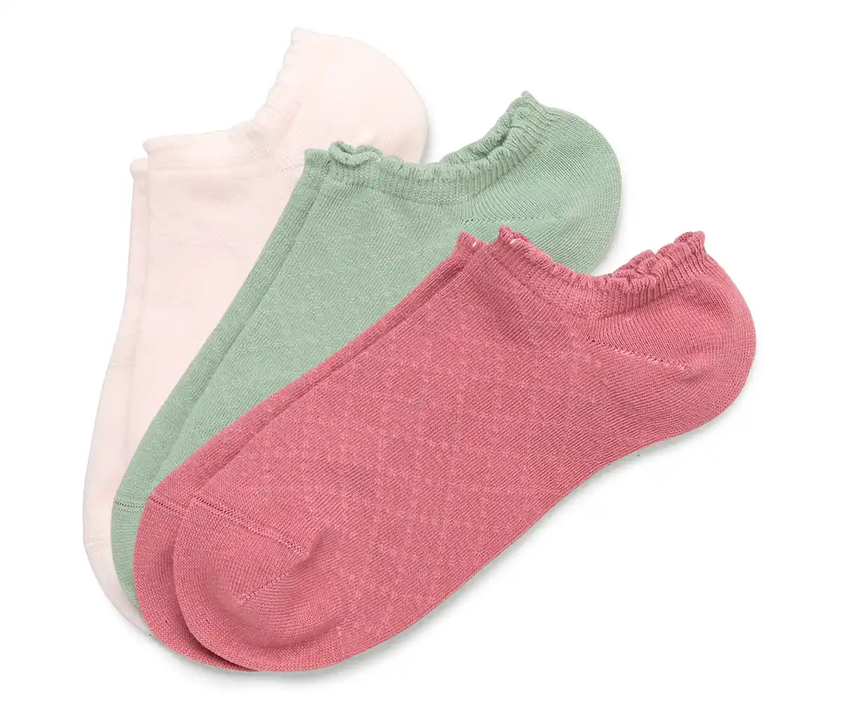 Bild 1 von 3 Paar Sneakersocken mit Ajour-Muster