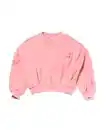 Bild 2 von Kinderpullover aus Sweatstoff mit Blumen rosa