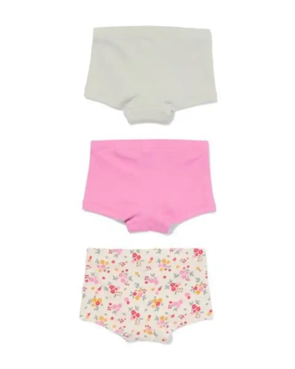 Bild 4 von Kinder-Boxershorts, gerippt, Baumwolle, geblümt – 3 Stück multifarbe