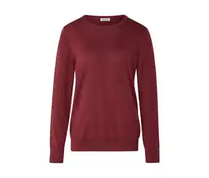 Merino-Feinstrickpullover, dunkelrot