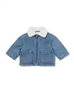 Babyjacke aus Jeansstoff mittelblau