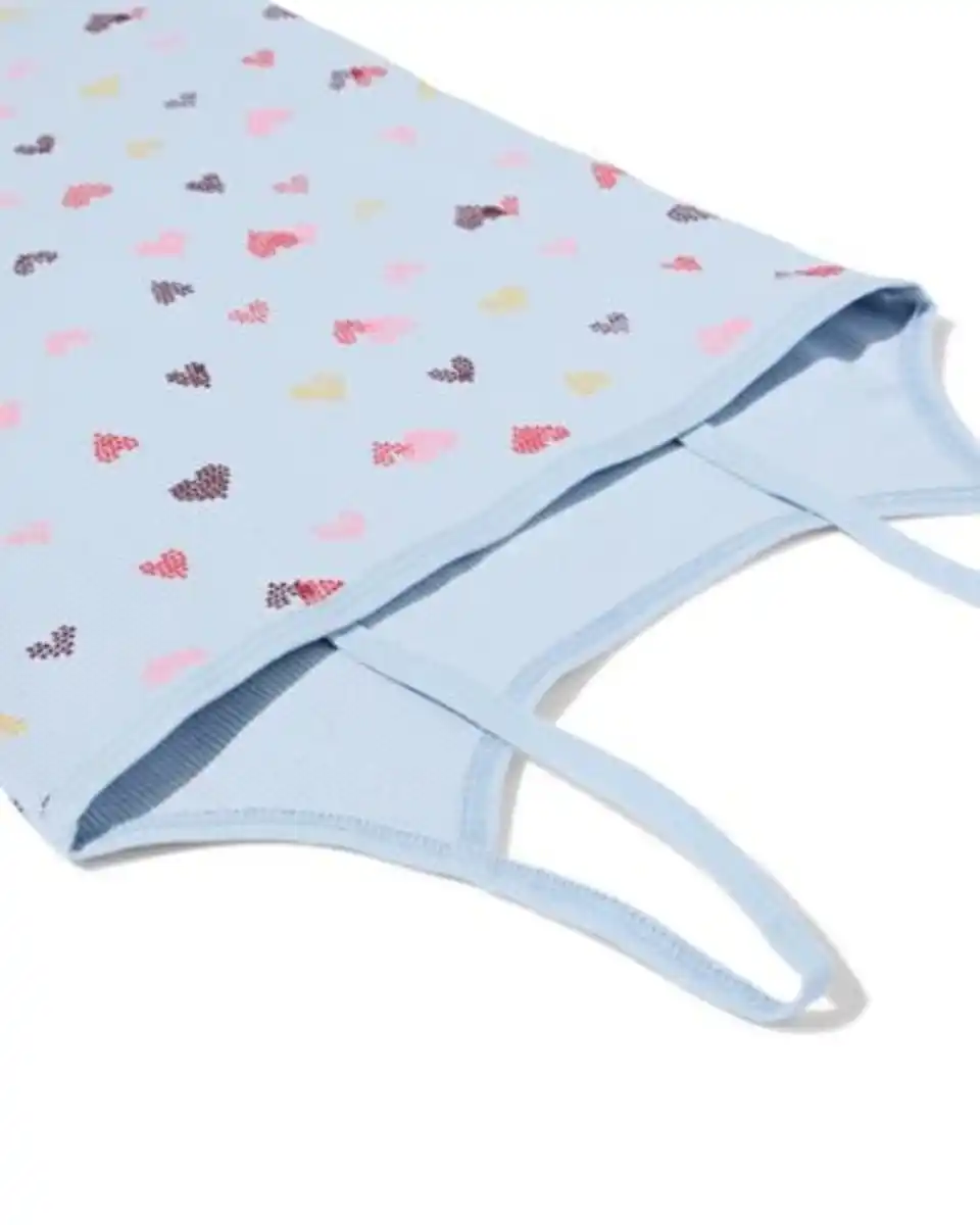 Bild 3 von Kinderhemden, gerippt, mit Herzen – 2 Stück blau