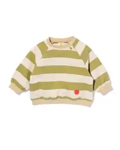 Babypullover, gestreift grün