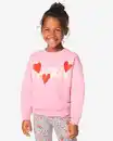 Bild 1 von Kinderpullover aus Sweatstoff, Herzen rosa