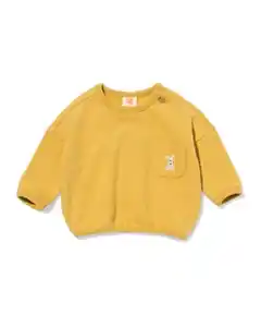 Babypullover aus Sweatstoff, Mäuse olivgrün