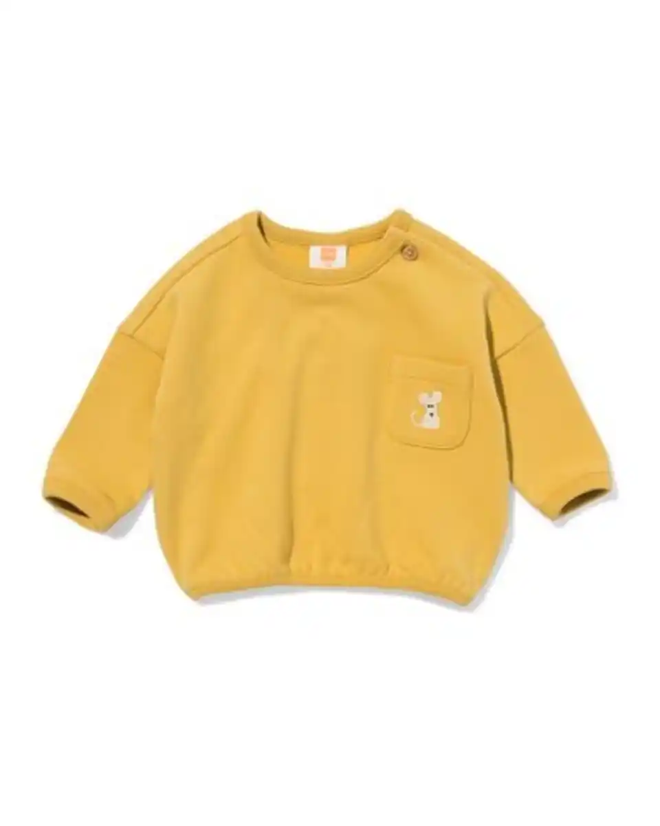 Bild 1 von Babypullover aus Sweatstoff, Mäuse olivgrün