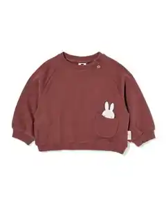 Miffy-Babypullover aus Sweatstoff braun