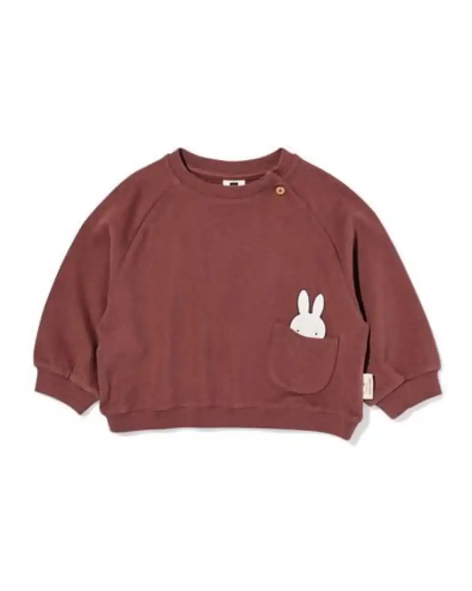 Bild 1 von Miffy-Babypullover aus Sweatstoff braun