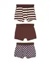 Bild 1 von Kinder-Boxershorts, gestreift – 3 Stück braun