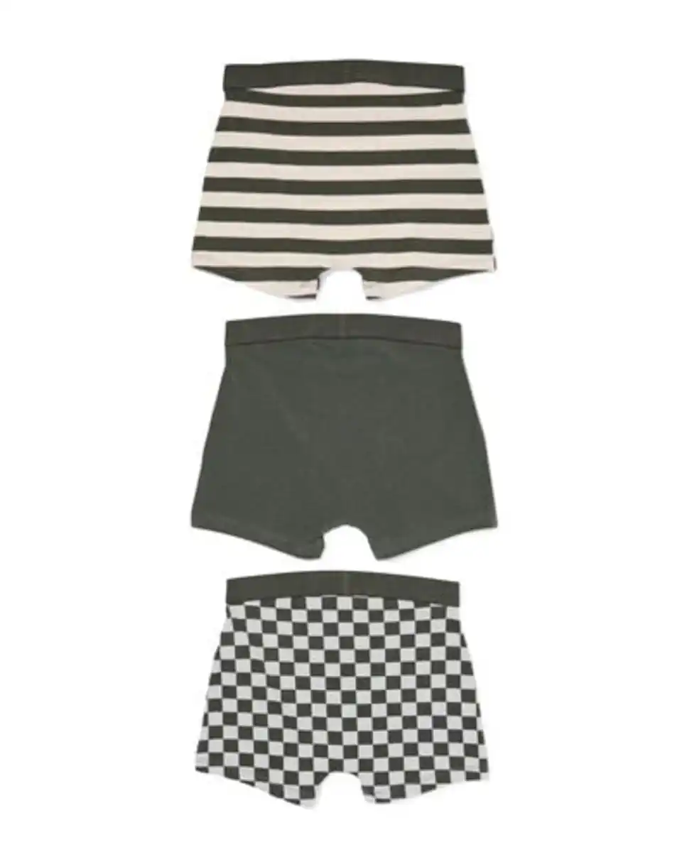 Bild 2 von Kinder-Boxershorts, gestreift – 3 Stück grau