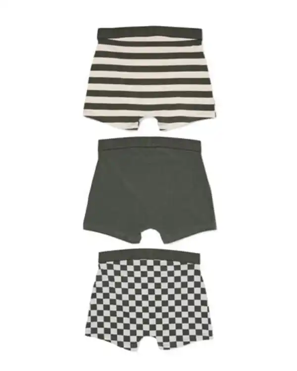 Bild 2 von Kinder-Boxershorts, gestreift – 3 Stück grau