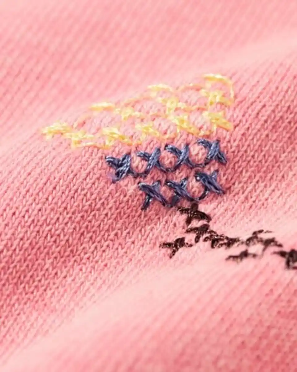 Bild 3 von Kinderpullover aus Sweatstoff mit Blumen rosa