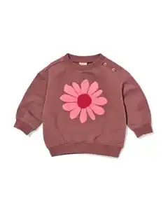 Babypullover mit Blumen braun
