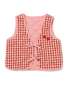 Baby-Wendeweste mit Karos rot