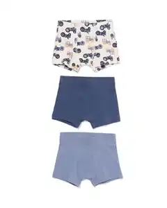 Kinder-Boxershorts Traktor – 3 Stück blau
