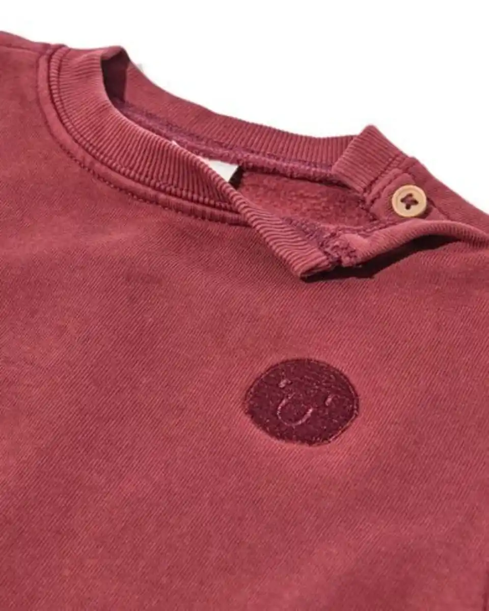 Bild 4 von Babypullover aus Sweatstoff bordeauxrot