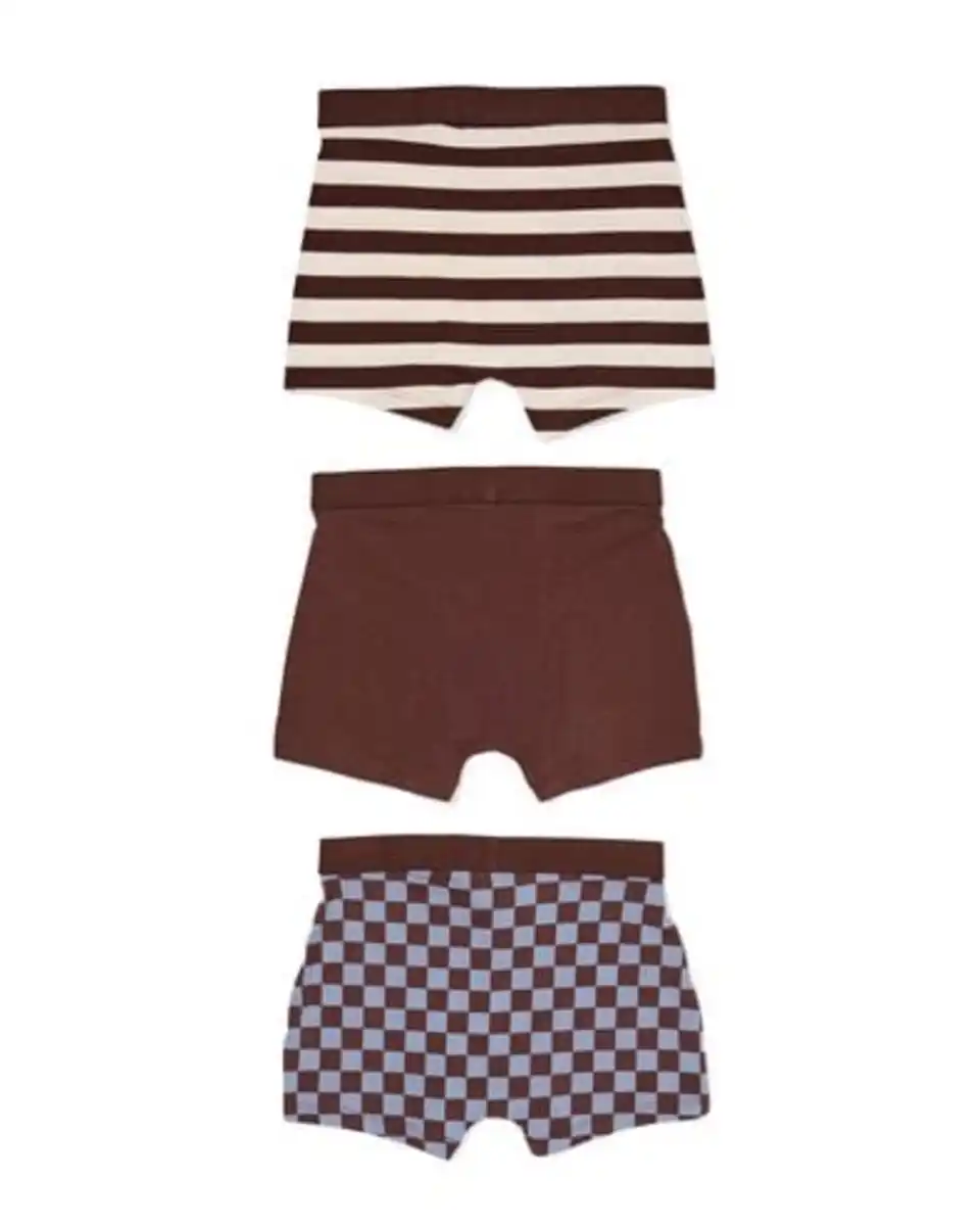 Bild 2 von Kinder-Boxershorts, gestreift – 3 Stück braun