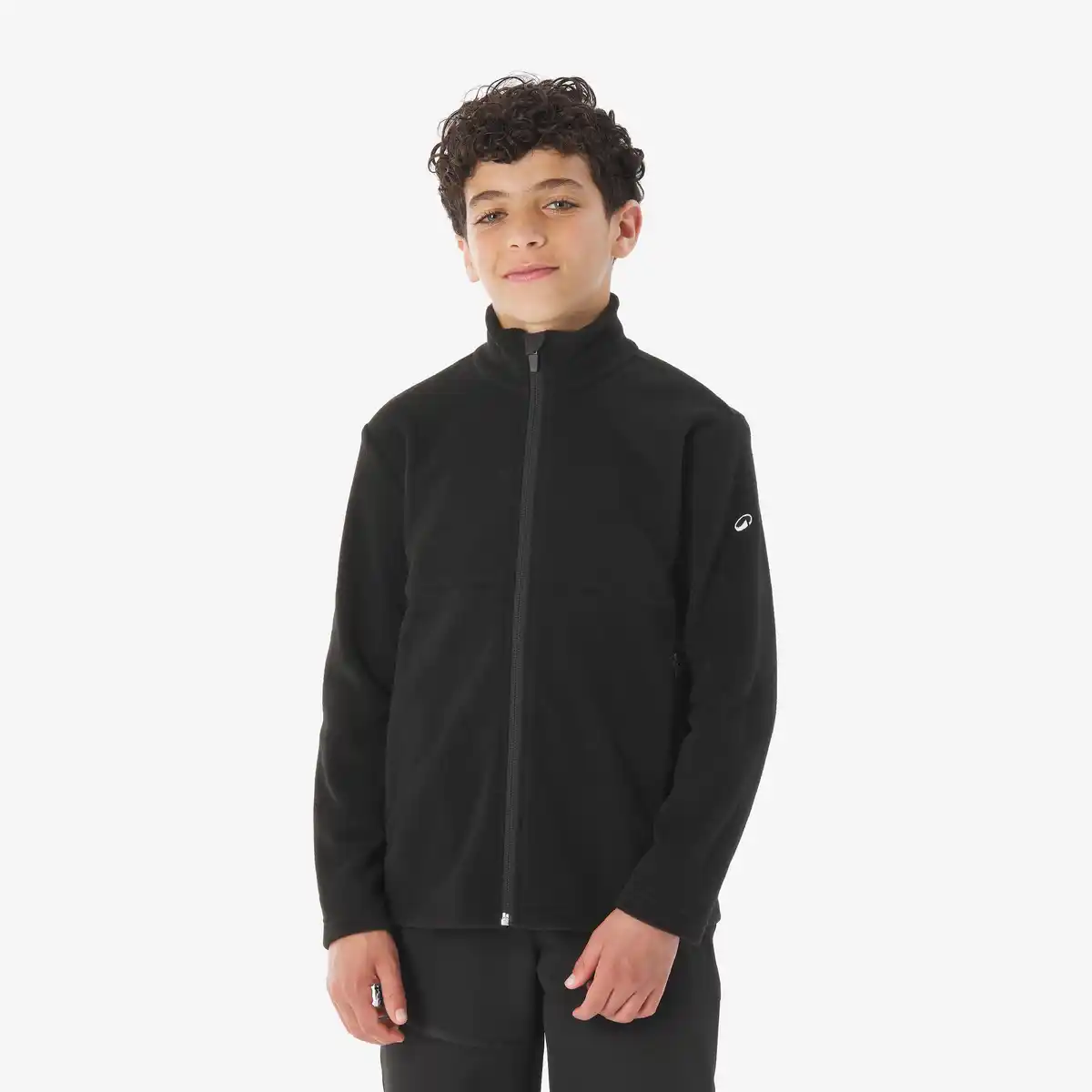 Bild 1 von QUECHUA Fleecejacke Kinder Gr. 122–170 Wandern - MH500 Zip schwarz