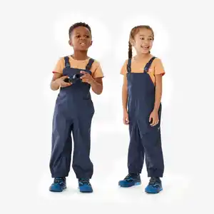 QUECHUA Regenhose Latzhose Kinder wasserdicht Gr. 92–116 - NH100 marineblau