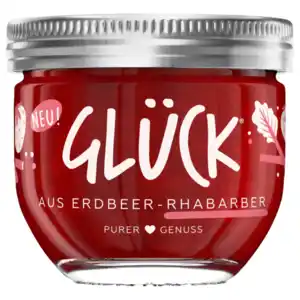 Glück Fruchtaufstrich Erdbeere-Rhabarber 230g