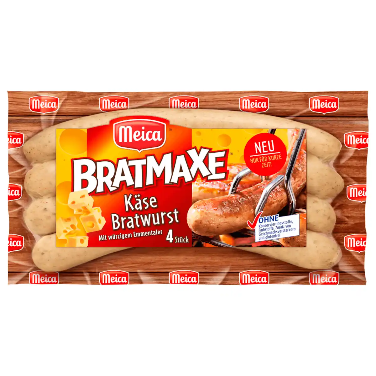 Bild 1 von Meica Bratmaxe Käse Bratwurst 4 Stück 250g