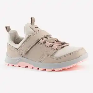 QUECHUA Wanderschuhe Kinder Gr.28–34 wasserdicht Klettverschluss Wandern - NH500 beige
