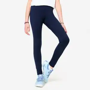 DOMYOS Leggings Kinder warm atmungsaktiv - blau