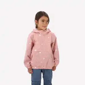 QUECHUA Regenjacke Kinder Größe 92–116 wasserdicht Wandern - MH500 rosa