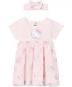 Stirnband + Kleid, rosa