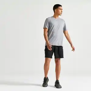 DOMYOS T-Shirt Herren atmungsaktiv Rundhals - grau meliert