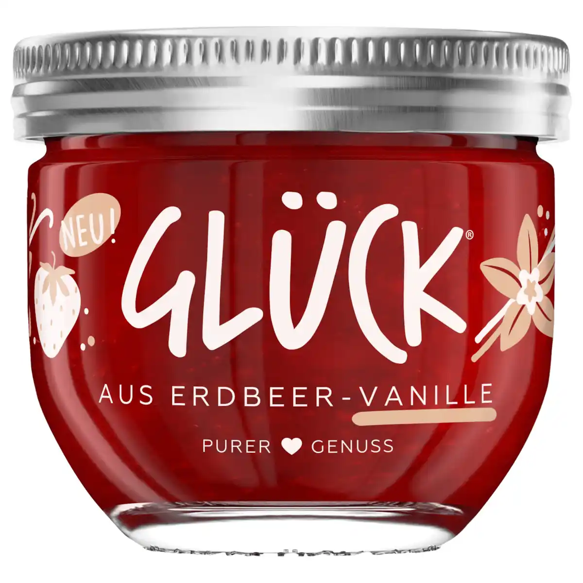 Bild 1 von Glück Fruchtaufstrich Erdbeer-Vanille 230g