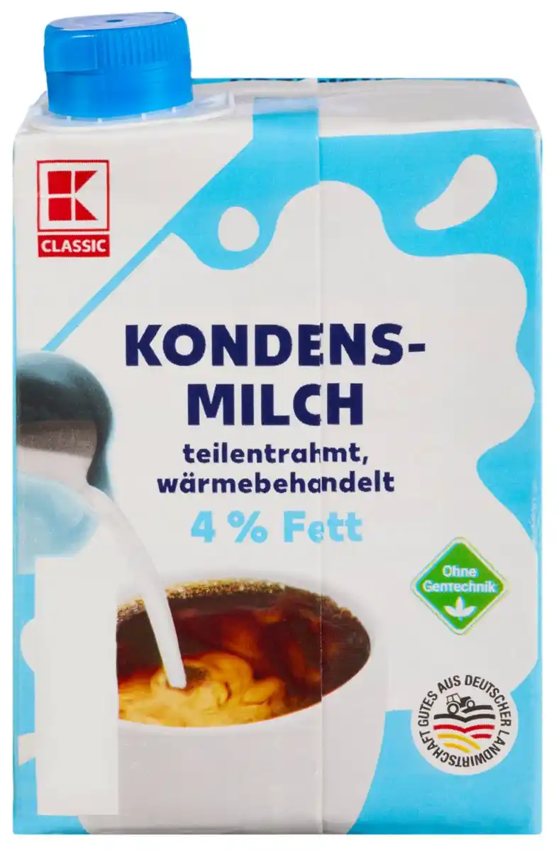 Bild 1 von K-CLASSIC Kondensmilch 4 %, 340-g-Packg.