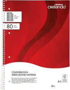 CRELANDO® Collegeblock DIN A4 kariert
