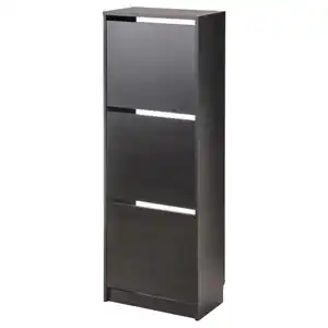 BISSA Schuhschrank 3 Fächer, schwarzbraun, 49x28x135 cm