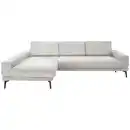 Bild 1 von SetOne by Musterring Ecksofa, Hellgrau, Metall, 3-Sitzer, Ottomane links, L-Form, 294x184 cm, Made in EU, Typenauswahl, Fußauswahl, Stoffauswahl, planbar, Sitzqualitäten, seitenverkehrt erhältlich