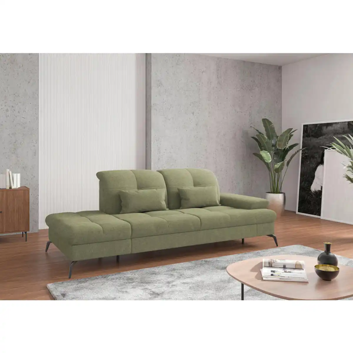 Bild 1 von Sit & More Récamiere, Hellgrün, Metall, 231x90x122 cm, Goldenes M, Oeko-Tex® Standard 100, Made in Europe, DGM-Klimapakt, Rücken echt, Armteil rechts, Wohnzimmer, Sofas & Couches, Sofas, Recamier