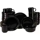 Bild 1 von Creatable Kombiservice Nordic Festive Schwarz, Schwarz, Gold, Keramik, 30-teilig, 300 ml,450 ml, stapelbar, Essen & Trinken, Geschirr, Geschirr-Sets, Kombiservice