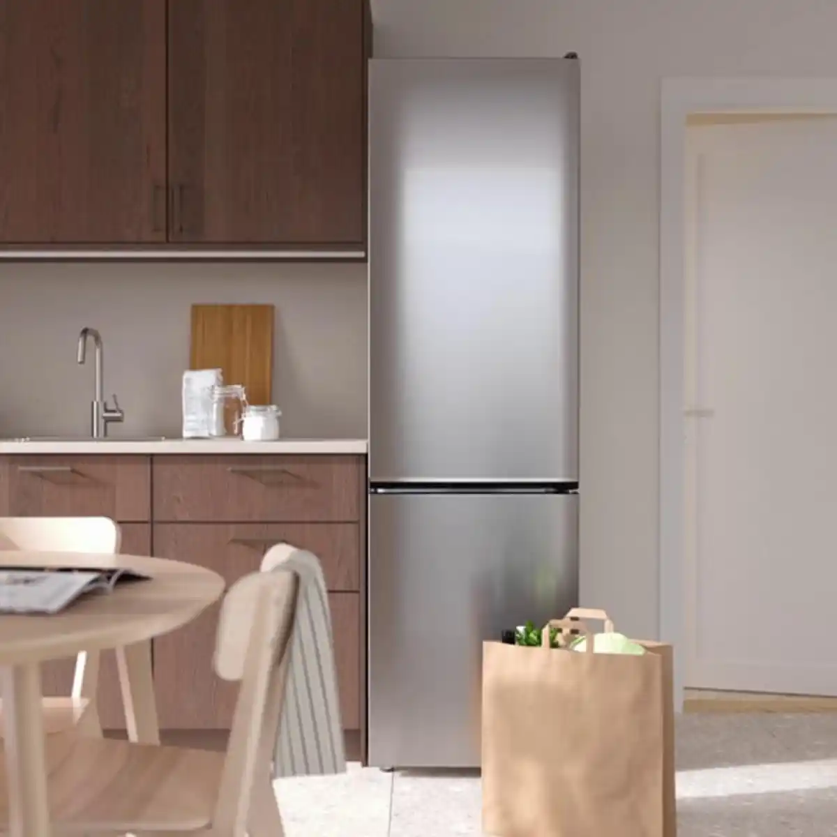 Bild 2 von MÖLNÅS Kühl-/Gefrierschrank, IKEA 700 frei stehend/stahlfarben, 249/106 l